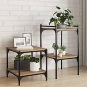 vidaXL Ράφια Βιβλιοθήκης, 4 κομμάτια, Καρυδιά, 40x40x1.5 εκ., Επεξεργασμένο ξύλο