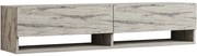 Έπιπλο Τηλεόρασης Επιτοίχιο Arges 495SSE1629 141x30x31cm Marble Effect White