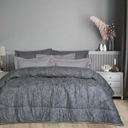 Πάπλωμα 9606 Happy Grey-White Das Home Μονό 160x240cm Microfiber