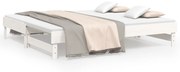 vidaXL Καναπές Κρεβάτι Συρόμενος Λευκός 2x(90x190) εκ. από Μασίφ Πεύκο