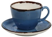 Φλυτζάνι Καφέ 220ml + Πιατάκι Espiel Terra Blue TLF111K6