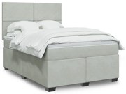 ΚΡΕΒΑΤΙ BOXSPRING ΜΕ ΣΤΡΩΜΑ ΑΝΟΙΧΤΟ ΓΚΡΙ 140X200 ΕΚ. ΒΕΛΟΥΔΙΝΟ 3290924