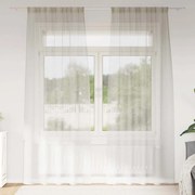 vidaXL Κουρτίνες με κουρτίνες 2 pcs Κρεμ 140 x 245 εκ. Πολυεστέρας