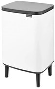 Κάδος Brabantia Bo Small Hi 1006647, 12 l, Ομαλό και αθόρυβο άνοιγμα, Αντιολισθητική βάση, Λευκό