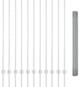 vidaXL Φράχτης Welded Wire  με 22 Υ Posts Ασημί 1.4x25 μ Χάλυβας