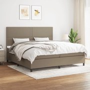 ΚΡΕΒΑΤΙ BOXSPRING ΜΕ ΣΤΡΩΜΑ TAUPE 200X200 ΕΚ. ΥΦΑΣΜΑΤΙΝΟ 3141725