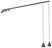 Φωτιστικό Οροφής Fourty 11448 11-15.5x151-157x120cm 10W 5xGU10 Black Nowodvorski