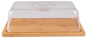 Estia Βάση Τυριών Bamboo Essentials 24x18x7.5cm Με Πλαστικό Καπάκι 01-12960