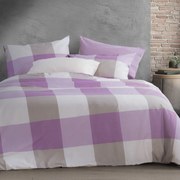 Μαξιλαροθήκη Casual Check Mauve Nef-Nef Homeware 52 X 72 100% Βαμβάκι