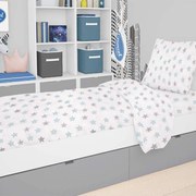 Σεντόνι Βρεφικό Με Λάστιχο Star 104 Sky Blue DimCol Crib 70x140cm 100% Βαμβάκι