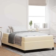 vidaXL Κρεβάτι με ελατήρια Κρέμα και Μαύρο 120 x 200 cm