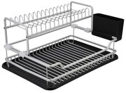 Estia Πιατοθήκη Αλουμινίου Διώροφη 12x50x30cm Με Πλαστικό Δίσκο 01-25922