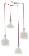 Φωτιστικό Οροφής Sugar I-SUGAR-S4 4xE27 Led 20x80x250cm White Luce Ambiente Design Γυαλί