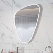 Καθρέπτης Ebir Elena-W Με Κρυφό Φωτισμό 68,3x2,4x95,6cm White Karag Γυαλί