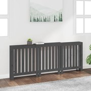 vidaXL Κάλυμμα Καλοριφέρ Γκρι 210x21x85 εκ. από Μασίφ Ξύλο Πεύκου