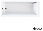 SIRENE Clarissa Μπανιέρα ακρυλική 120x70 110lt