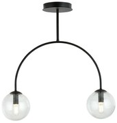 Κρεμαστό Οροφής 2ΧΕ14 Ατσάλι Γυαλί σε Μαύρο ARCHI Made in Poland Emibig-1286/2-Διάφανο 1286/2