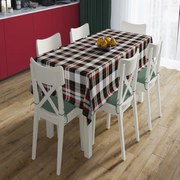 Καρέ Αλέκιαστο Tartan 493 Red-Green DimCol 90X90cm 90x90cm Βαμβάκι-Πολυέστερ