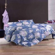 Σεντόνια Σετ 3Τμχ. Diva Aeriela Μπλε Ρυθμός  Semi-double 160x260cm Χωρίς Λάστιχο 100% Βαμβάκι