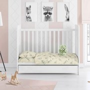Σεντόνια Βρεφικά Σετ 3τμχ Birds 16 Ecru DimCol Κούνιας 100% Cotton Flannel