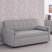Καναπές - Kρεβάτι Jursy Ύφασμα Γκρί 170x91x90 εκ. 170x91x90 εκ.