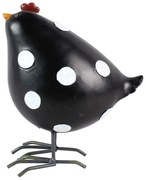 GALLINA BLACK DECO ΚΟΤΑ POLYRESIN ΜΑΥΡΟ ΛΕΥΚΟ 14x9xH16cm - 020882 - 020882