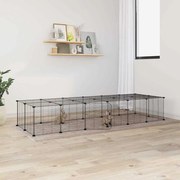 vidaXL Κλουβί Κατοικίδιων με 28 Πάνελ + Πόρτα Μαύρο 35 x 35εκ Ατσάλινο