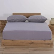 Σεντόνι Jersey Με Λάστιχο Light Grey Nef-Nef King Size 180x235cm 100% Βαμβάκι