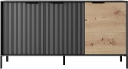 Lh-homefurniture Μπουφές Rave ανθρακί+φυσικό Αρτιζάν 153x82x40cm L_RV_21_3d_c