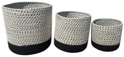 Καλάθια Cotton Rope σετ 3τμχ.