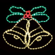 "DOUBLE BELLS" 288LED ΣΧΕΔΙΟ 8m ΦΩΤΟΣΩΛ RED-GREEN-YELLOW IP44 75x58cm 1.5m ΚΑΛΩΔ ACA X0828811112