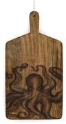 Επιφάνεια Κοπής Χταπόδι 014.KG1077 25x50cm Brown Ξύλο