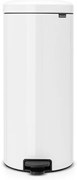 Κάδος με πεντάλ Brabantia NewIcon 649063, 30 l, Εύκολο κλείσιμο, Αντιολισθητική βάση, Μεταλλικός εσωτερικός κάδος, Λευκό