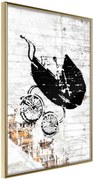 Αφίσα - Banksy: Baby Stroller - 20x30 - Χρυσό - Χωρίς πασπαρτού