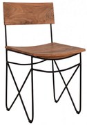 Καρέκλα HM8180.11 46x51x84cm Ξύλο Ακακίας Natural Μέταλλο,Ξύλο