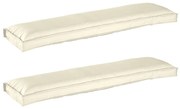 vidaXL Σετ Μαξιλαριών Πάγου 2 pcs Κρεμ 150 x 40 x 8 εκ. Ύφασμα Oxford