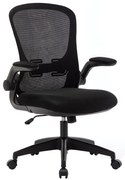 WOODWELL ΕΟ515,1BF2920 Πολυθρόνα Γραφείου, Ανακλινόμενα Μπράτσα, Mesh Μαύρο 61x65x96/106cm ΕΟ515,1