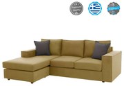 Καναπές Γωνία Monaco HM3257.09 Αναστρέψιμη 240x170x86cm Αλέκιαστο Ύφασμα Gold Ύφασμα