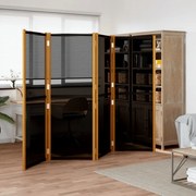 vidaXL Διαχωριστικό Δωματίου με 4 Πάνελ Μαύρο 280 x 180 εκ.