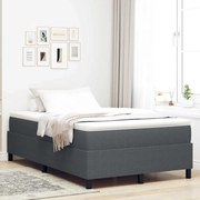 vidaXL Κρεβάτι με Στρώμα – Σκούρο Γκρι, 120 x 200 εκ, Βελούδινο Ύφασμα