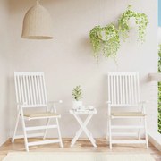 vidaXL Μαξιλάρια Καρέκλας Κήπου 2 τεμ. Μπεζ 40x40x4 εκ. Υφασμάτινα