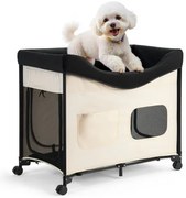 VEVOR Elevated Lounge Pet Bed Foldable Bunk Dog Bed with Wheels &amp; Side Bags XL
