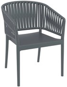 Πολυθρόνα Portofino 20.0871 58x58x80cm Dark Grey Siesta