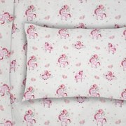 Μαξιλαροθήκη (50x70) Dimcol 208 Unicorn White-Pink