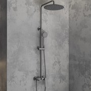 KARAG  LEA Μπαταρία σταθερού ντους με ρουξούνι LEA Gun Metal SO073A KARAG KARAG-5206836686684