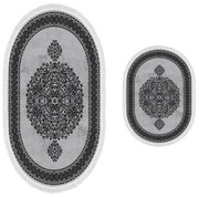 Πατάκια Μπάνιου 410602 O 299ANR1658 (Σετ 2τμχ) Grey L'essentiel Maison 60x100cm Πολυέστερ