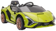 HOMCOM Παιδικό Ηλεκτρικό Αυτοκίνητο, Lamborghini, 3-5 km/h, Τηλεχειρισμός, για 3-5 ετών, Πράσινο