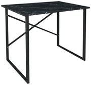 Γραφείο εργασίας Rilke Megapap χρώμα μαύρο εφέ μαρμάρου 90x60x75εκ.