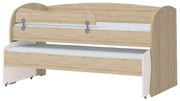 Κρεβάτι Παιδικό 2 Θέσεων Riddle Plus (Για Στρώματα 90x200/80x190cm) 161590989 98x205x102cm Oak-White Μονό