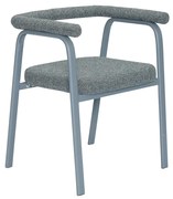 Καρέκλα Τραπεζαρίας Ecto Μπλε 58x53xh72cm Μέταλλο / Polyester (100%) HUBSCH